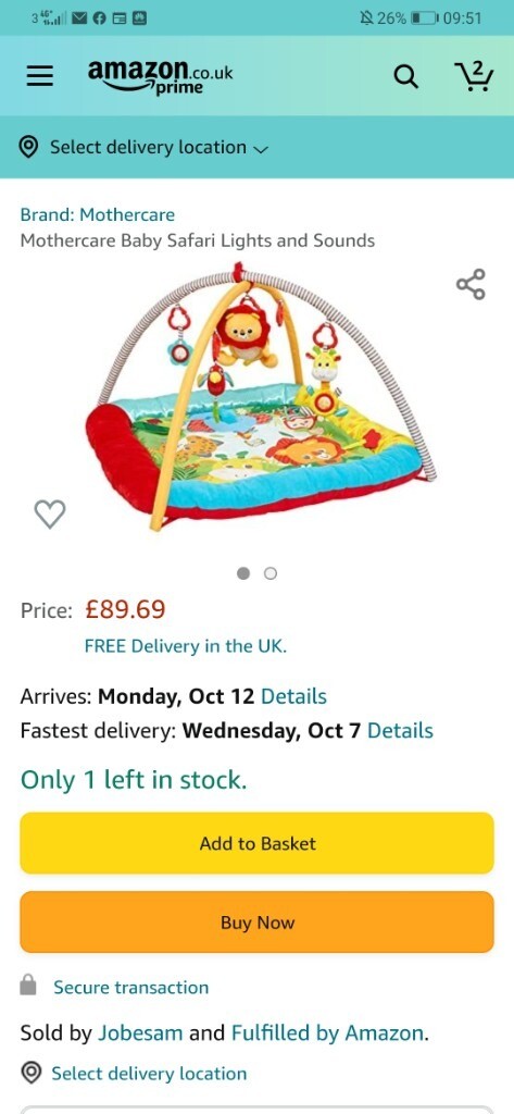 mothercare baby safari lights and sounds playmat